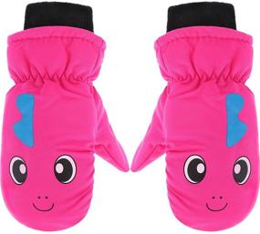 img 4 attached to 🧤 Winter Unisex Waterproof Mittens: Cotton Lined Girls' Accessories for Cold Weather Protection