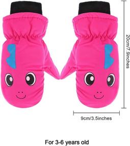 img 2 attached to 🧤 Winter Unisex Waterproof Mittens: Cotton Lined Girls' Accessories for Cold Weather Protection