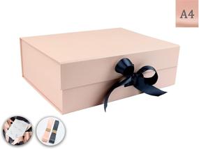 img 3 attached to 🎁 Deluxe A4 SketchGroup Gift Box with Magnetic Closure - Perfect for Elegant Packaging - Ideal for Birthdays, Bridal & Baby Shower Gifts, Weddings, and Christmas - Black, Pink, and Gold Pink Assortment