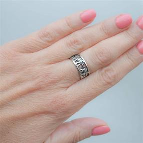 img 1 attached to 🐘 925 Sterling Silver Elephant Migration Ring - Stackable Band Thumb Rings for Men and Women - Hippie Indie Boho Yoga Namaste Handmade Jewelry