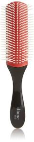 img 4 attached to 💇 Diane D9749 Professional Styling Brush – 9-Row Nylon Pins for Thick or Curly Hair – Ideal for Wet Hair Styling, Blowdrying and Conditioning – Black and Red Design