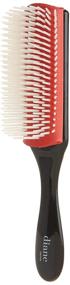img 1 attached to 💇 Diane D9749 Professional Styling Brush – 9-Row Nylon Pins for Thick or Curly Hair – Ideal for Wet Hair Styling, Blowdrying and Conditioning – Black and Red Design