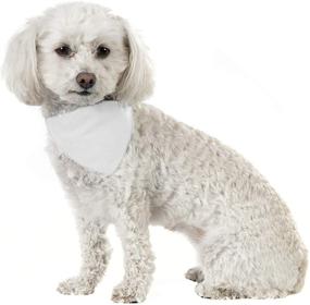 img 4 attached to 🐶 Pack of 3 Triangle Bibs for Small & Medium Pets - Solid Cotton Dog Bandana