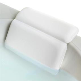 img 4 attached to 🛀 VANELUX Ultra Soft & Luxurious Spa Bath Pillow - 2X Thick & Cozy, 2-Panel Design for Back & Shoulder Support - Bathtub, Hot Tub, Jacuzzi - Slip Resistant (14.25 x 11.25 Inch, White)