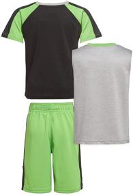 img 3 attached to 🕹️ Minecraft Boys Creepers 3 Piece T-Shirt Tank Top Short Set: Stylish Gaming Outfit for Boys