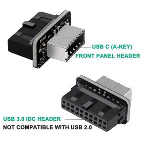 img 4 attached to 💻 JoyReken Вертикальный адаптер USB 3.1 типа Key-A.Type-E: обновите свою переднюю панель с поддержкой USB 3.0 20-пинового разъема.