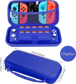 img 3 attached to 🎮 HEYSTOP Compatible with Switch Lite Carrying Case: Glitter TPU Protective Case, Games Card Slot, and Thumb Grip Caps - Nintendo Switch Lite Accessories Kit (Blue)