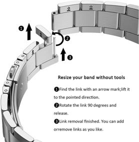 img 2 attached to Сменный ремешок для часов AILONS, совместимый с нержавеющей сталью