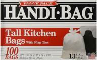 handi-bag hab6fk100 super value pack, 13 gallon, 0.6 mil, 1 ft x 11 in, white (box of 100): improved seo-friendly product title logo