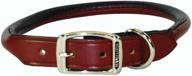 optimized search: rolled leather dog collar by hamilton logo