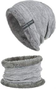 img 4 attached to 🧣 Fleece Lined Winter Beanie: LLmoway Men Women Warm Stretchy Skull Slouchy Cap Hat