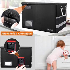 img 2 attached to 🔒 Secure and Portable Fireproof File Box with Lock for Letter/Legal Folders - BALAPERI Collapsible File Organizer