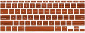 img 2 attached to 📦 HRH 2 in 1 Brown Wood Texture Laptop Body Shell PC Protective Hard Case Cover and Silicone Keyboard Cover for MacBook Air 11 inch (Models A1370 and A1465) - Stylish Protection and Compatibility