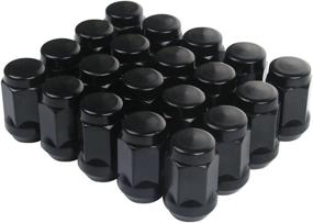 img 4 attached to 🔩 ZY WHEEL Black 1/2-20 Closed End Bulge Acorn Lug Nuts Set - 20pcs, Cone Seat, 3/4" 19mm Hex - Fits Jeep Cherokee CJ5 CJ7 Commander Liberty Wrangler