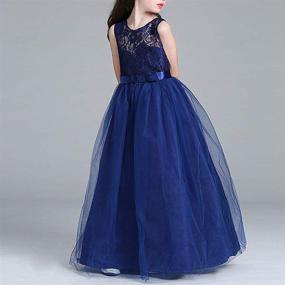 img 2 attached to 🌸 Vintage Glitter Flower Dresses for Girls - Pageant Clothing and Dresses