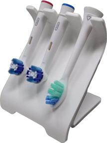 img 4 attached to 🦷 Hygienic Toothbrush Head Holder with Self-Draining Design for Electric Toothbrushes - No Mess, No Grime Build-Up (3 Slot)