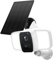 камера солнечной зарядки с фонарями для флуда ultimate outdoor security: беспроводная, водонепроницаемая камера с двусторонней связью, детектором движения | умная жизнь логотип