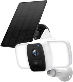 img 4 attached to Ultimate Outdoor Security: Floodlight Camera with Solar Rechargeable Battery, Wireless, Waterproof, Two Way Audio, Motion Detection | Smart Life
