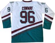 🏒 eway charlie conway #96 mighty ducks ice hockey jersey with stitched letters and numbers - s-xxxl logo