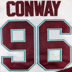 img 1 attached to 🏒 Eway Charlie Conway #96 Mighty Ducks Ice Hockey Jersey with Stitched Letters and Numbers - S-XXXL