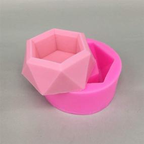 img 1 attached to 🌸 Set of 2 Handmade Hexagon Flower Pot Silicone Molds - Ideal for DIY Succulent Plant Resin, Candle Holder, Wax Casting, Soap Making with Ceramic, Cement, and Clay