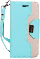 stylish procase wallet case for iphone se 2020/8/7 - mintgreen: flip card, hand strap, kickstand & card holder for women logo