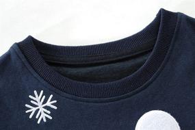 img 2 attached to 🎄 Christmas Sweatshirt Pullover for Boys - Reindeer & Snowflake Theme