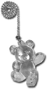 img 1 attached to Kids Room Decorative Acrylic Ceiling Fan Pull Chains - Cat, Elephant, Bear 3 Pack with Beaded Chain - FA130