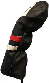 img 3 attached to 🏌️ Vintage Leather Style 1 Driver Head Cover - Retro Golf Headcover for 460cc Drivers in Black, Red and White - Enhancing the Classic Look