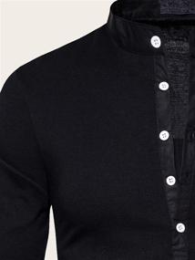 img 1 attached to 👔 Black Men's Romwe Pullover Shirt with Sleeves - Enhancing SEO