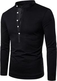 img 4 attached to 👔 Black Men's Romwe Pullover Shirt with Sleeves - Enhancing SEO