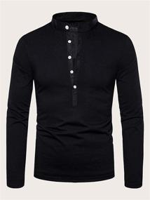 img 2 attached to 👔 Black Men's Romwe Pullover Shirt with Sleeves - Enhancing SEO