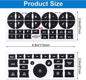 img 3 attached to 🔘 8 листов набора наклеек для ремонта кнопок панели управления кондиционером в автомобиле Chevy - идеальное решение для восстановления выцветших кнопок панели управления кондиционером и радио - наклейки для замены наклеек на аксессуары для внедорожников и грузовиков - PAGOW