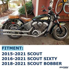 img 3 attached to 🏍️ Улучшите ваши глушители Indian Scout Bobber 2015-2021 с глушителями SHARKROAD - Ощутите непревзойденный громкий агрессивный звук и стильный мини-торпедо