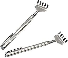 img 2 attached to High-Quality 3-in-1 Stainless Steel Back Scratcher Set with Extendable Handle and Convenient Pocket Clip