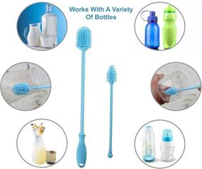 img 3 attached to 🧼 Premium Silicone Bottle Cleaner Brush Set by nejoe