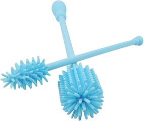 img 2 attached to 🧼 Premium Silicone Bottle Cleaner Brush Set by nejoe