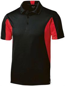 img 1 attached to Joes USA Moisture Micropique Polo Black: Stay Fresh and Stylish Throughout the Day