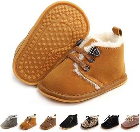 img 4 attached to TAREYKA Booties Newborn Anit Slip Prewalker Boys' Shoes and Boots