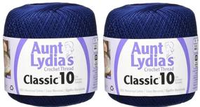 img 1 attached to Aunt Lydia's Size 10 Navy Crochet Thread - Pack of 2