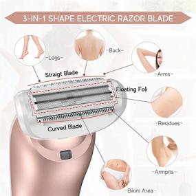 img 1 attached to Women's Electric Razor - Painlessly Trim Bikini, Legs, Arms, & Armpits - Cordless, Wet/Dry Operation