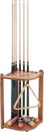 viper by gld products hardwood corner floor billiard/pool cue rack - holds 10 cues, oak finish логотип