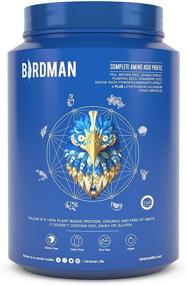 img 2 attached to 🌿 Birdman Falcon Premium Organic Plant Based Protein Powder: Vegan, Low Net Carbs, Keto-friendly, No Sugar Added, Non Dairy, Gluten-Free, Soy-Free, Lactose-Free, Non-GMO | 2.18lb, 33 Servings, Vanilla Flavor