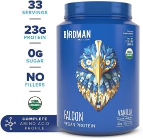 img 3 attached to 🌿 Birdman Falcon Premium Organic Plant Based Protein Powder: Vegan, Low Net Carbs, Keto-friendly, No Sugar Added, Non Dairy, Gluten-Free, Soy-Free, Lactose-Free, Non-GMO | 2.18lb, 33 Servings, Vanilla Flavor