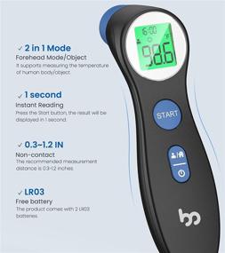 img 3 attached to 🌡️ Femometer Touchless Thermometer: Accurate Non-Contact Digital Fever Forehead Thermometer for Adults and Kids, Perfect for Home and Family - Black