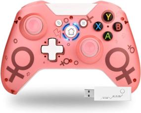 img 4 attached to TechKen Wireless Controller for Xbox One: 2.4GHZ Gamepad Compatible with Xbox One S/X PC (Pink) - Ultimate Gaming Control!