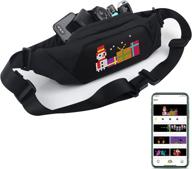 bluetooth programmable led fanny pack with full-color screen - travel waist bag for men and women, single shoulder bag logo