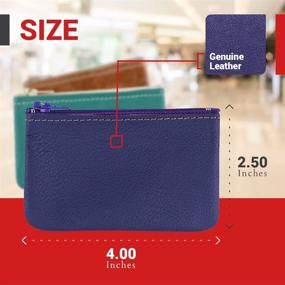 img 1 attached to Zippered Change Holder Genuine Leather Men's Accessories for Wallets, Card Cases & Money Organizers