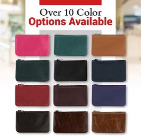 img 2 attached to Zippered Change Holder Genuine Leather Men's Accessories for Wallets, Card Cases & Money Organizers