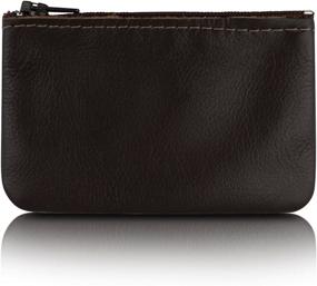 img 4 attached to Zippered Change Holder Genuine Leather Men's Accessories for Wallets, Card Cases & Money Organizers